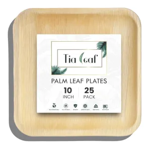 10 Inch Square Disposable Palm Leaf Plates