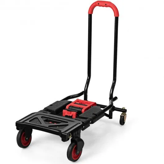 2 in 1 Multi-position Heavy Duty Folding Hand Truck Dolly Cart