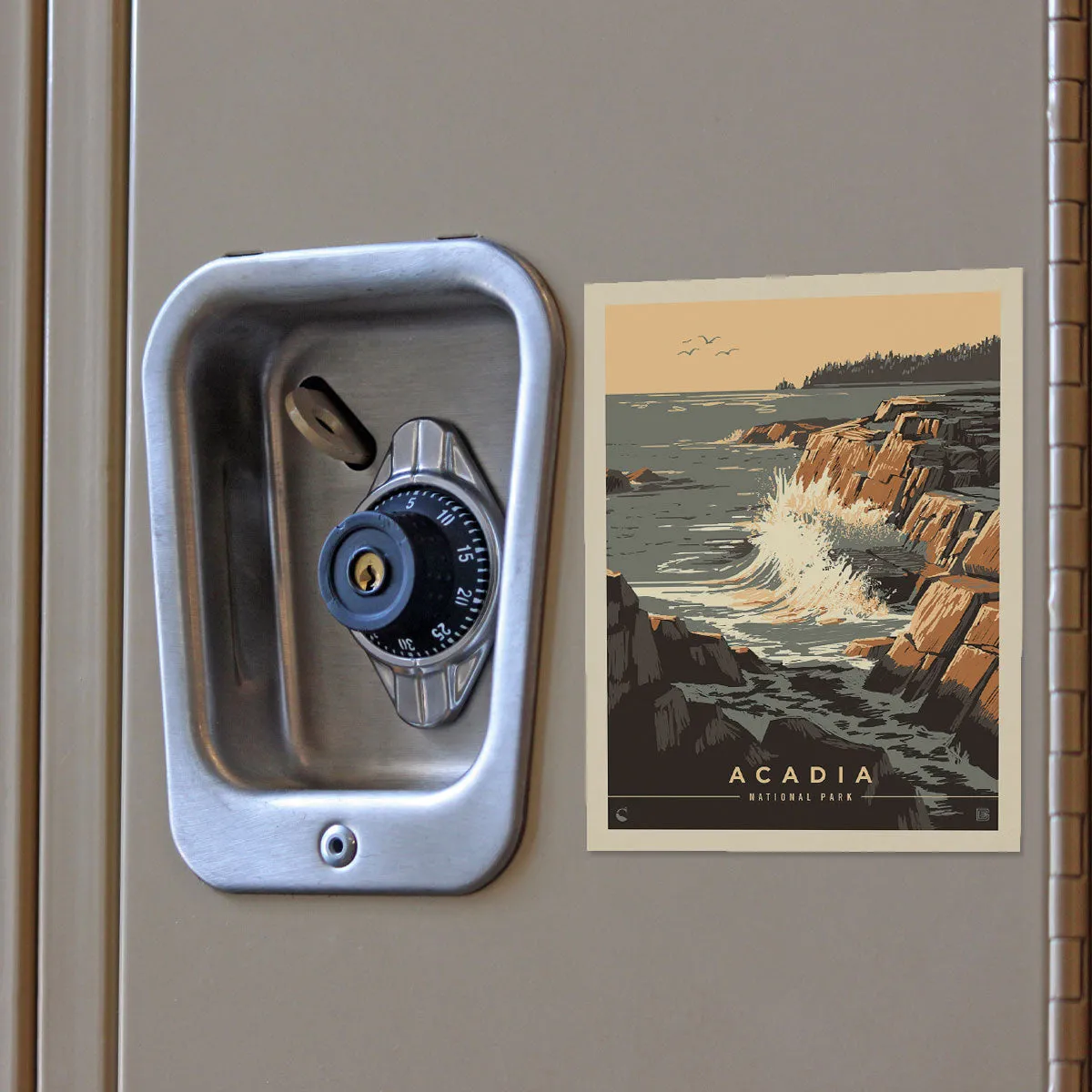 Acadia National Park Maine Breakers Vinyl Sticker