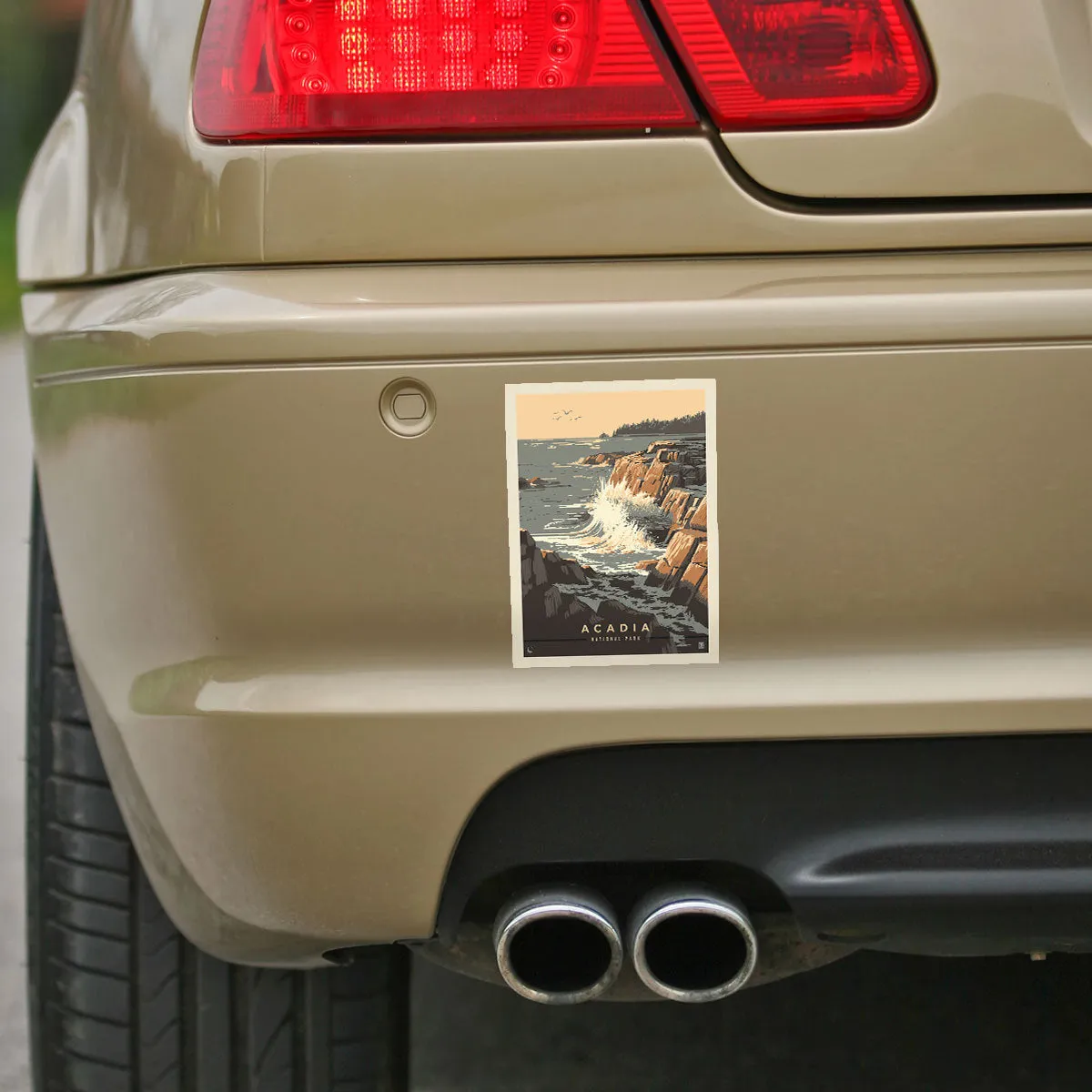 Acadia National Park Maine Breakers Vinyl Sticker