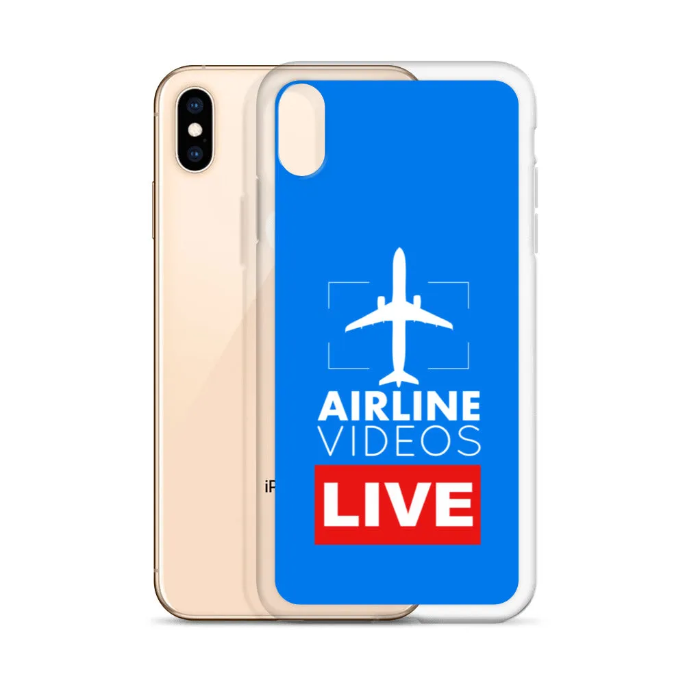 AIRLINE VIDEOS LIVE (BLUE) iPhone Case