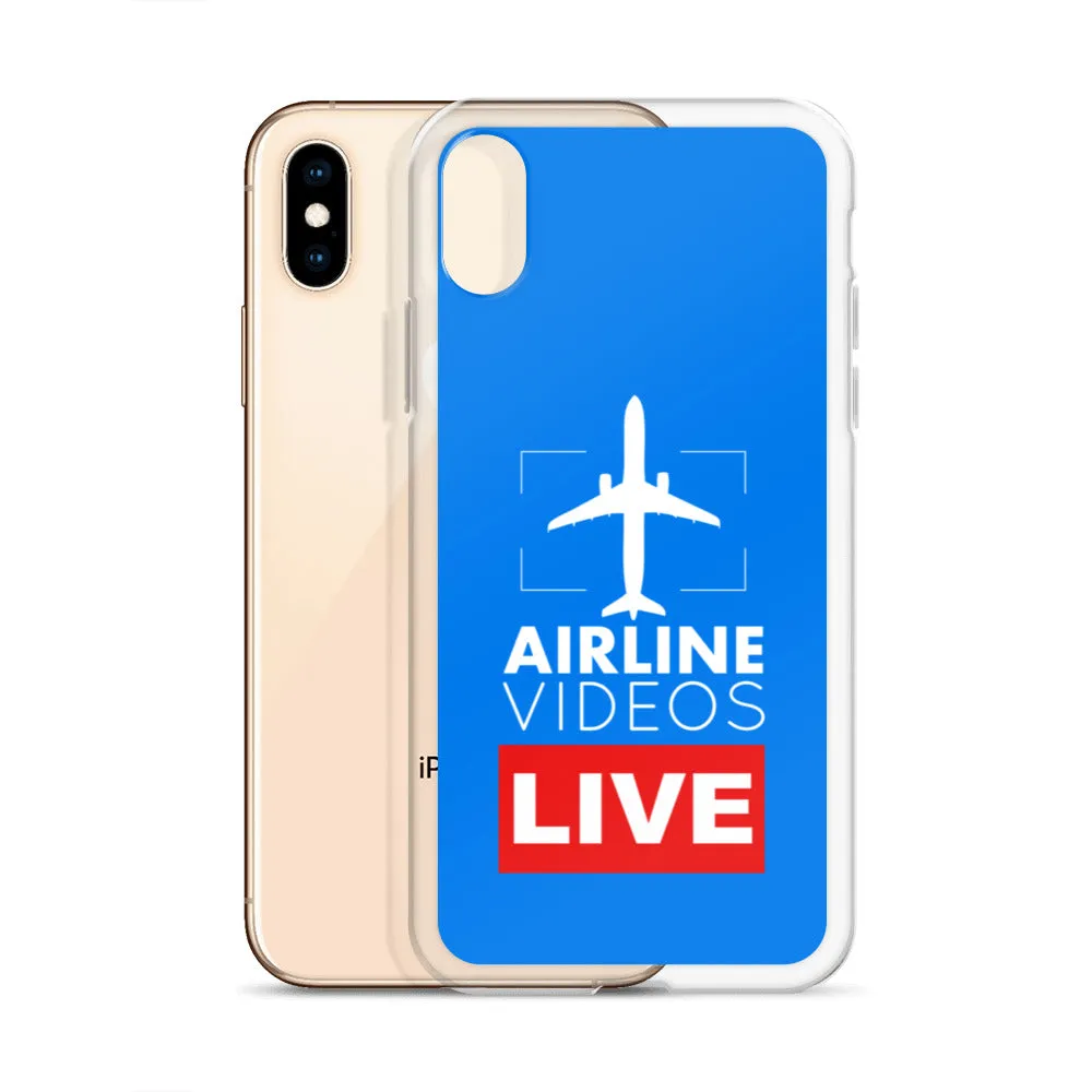AIRLINE VIDEOS LIVE (BLUE) iPhone Case
