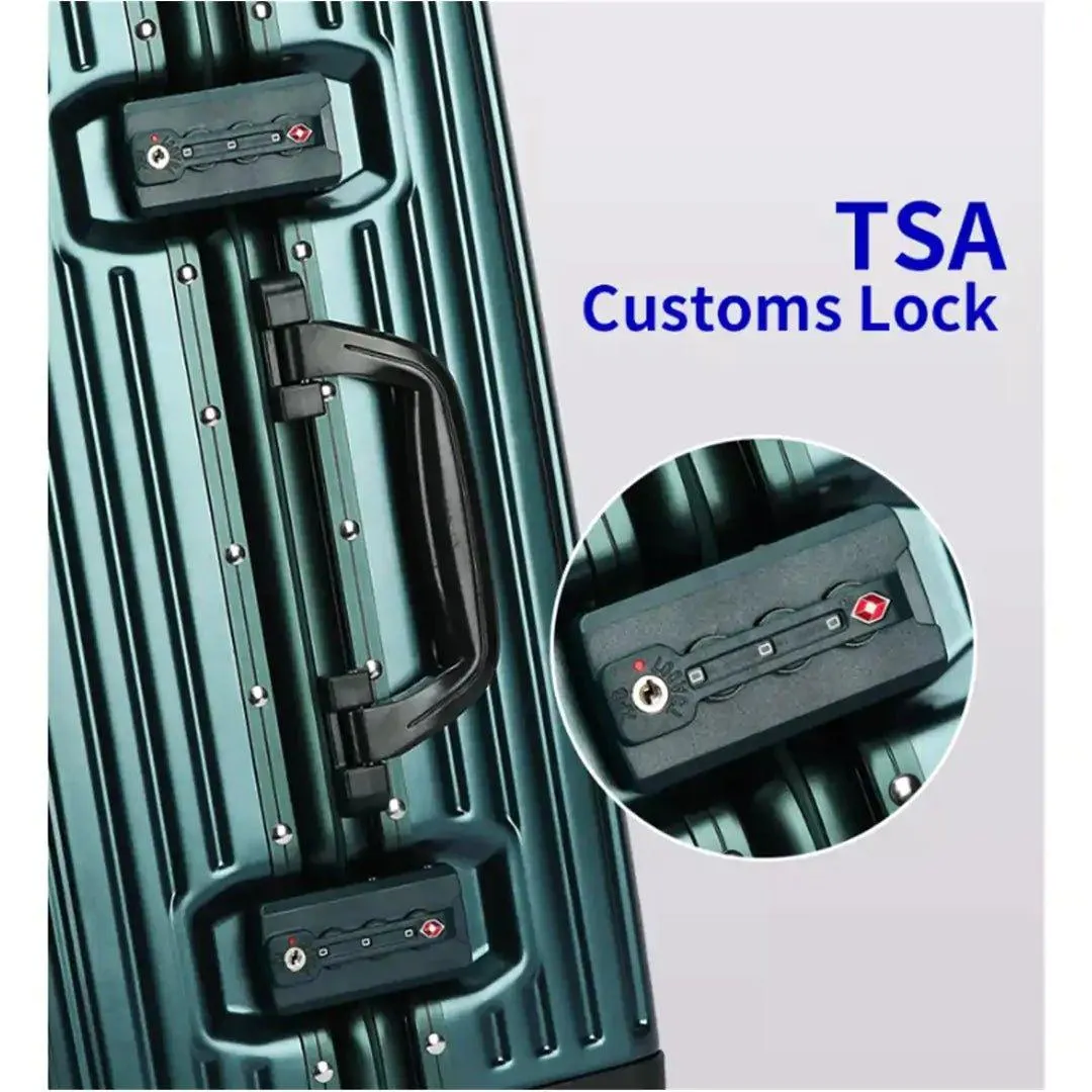 Aluminum Luggage Suitcase Set