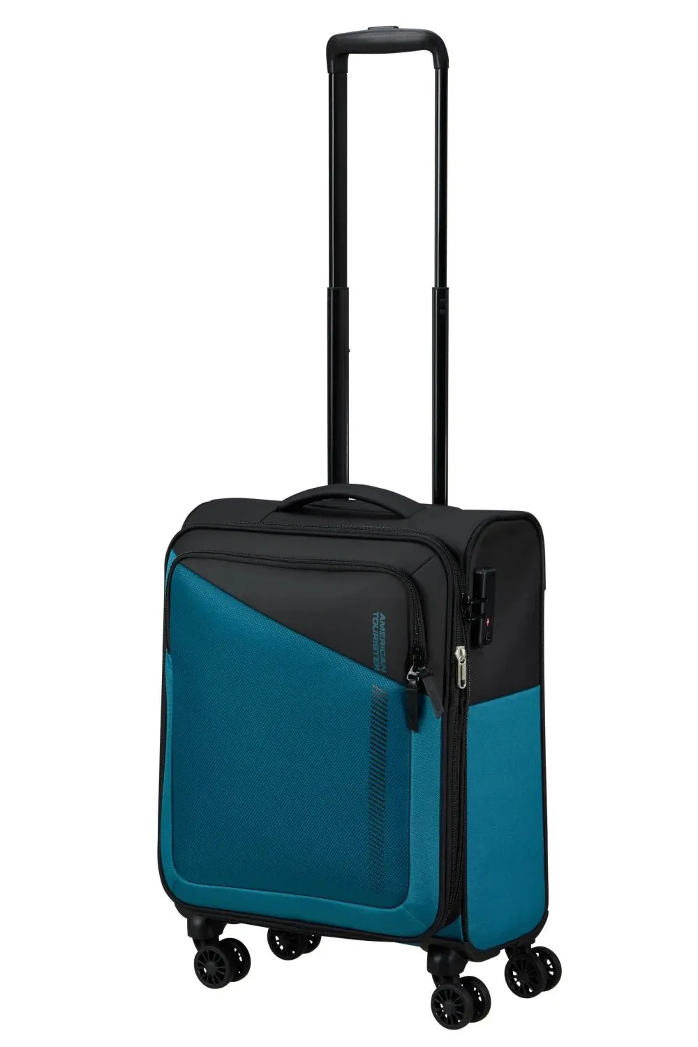 American Tourister Daring Dash 55cm Cabin Spinner - Expandable | Black/Blue