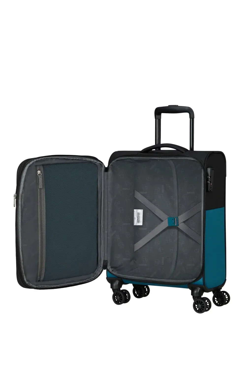 American Tourister Daring Dash 55cm Cabin Spinner - Expandable | Black/Blue