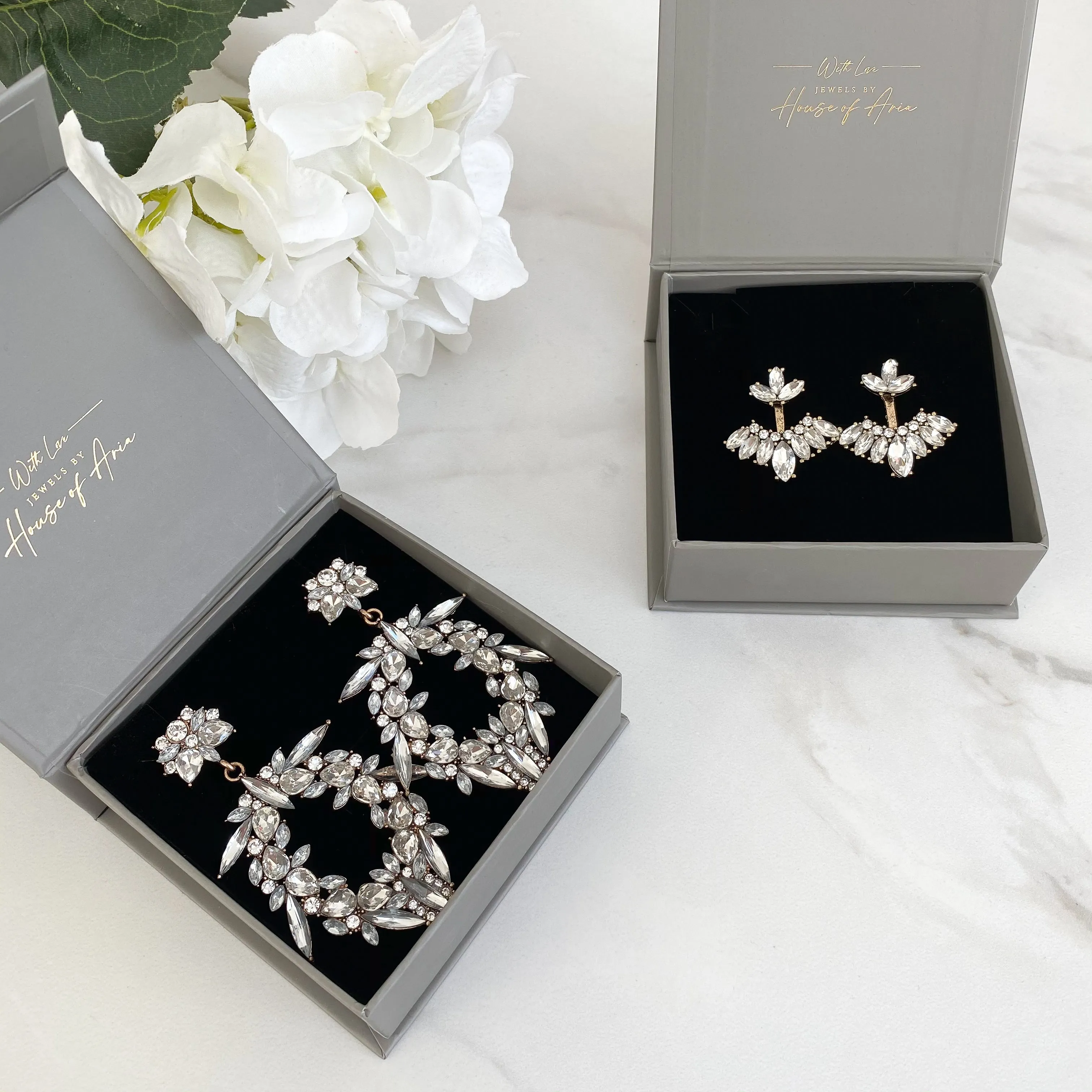 AVAANI Blue Statement Earrings