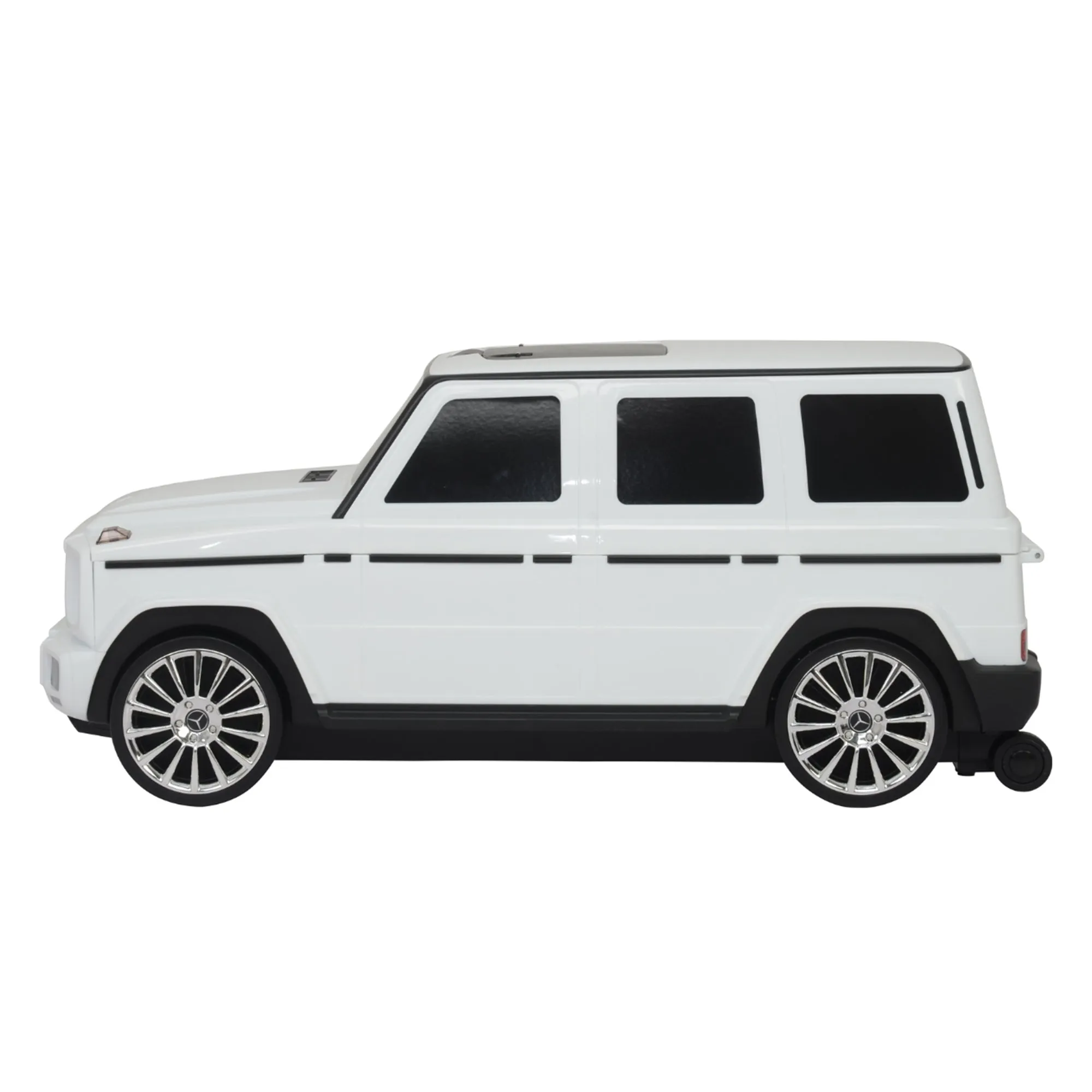 Best Ride On Cars Mercedes G Class Stylish Large Suitcase Ride On Vehicle, White