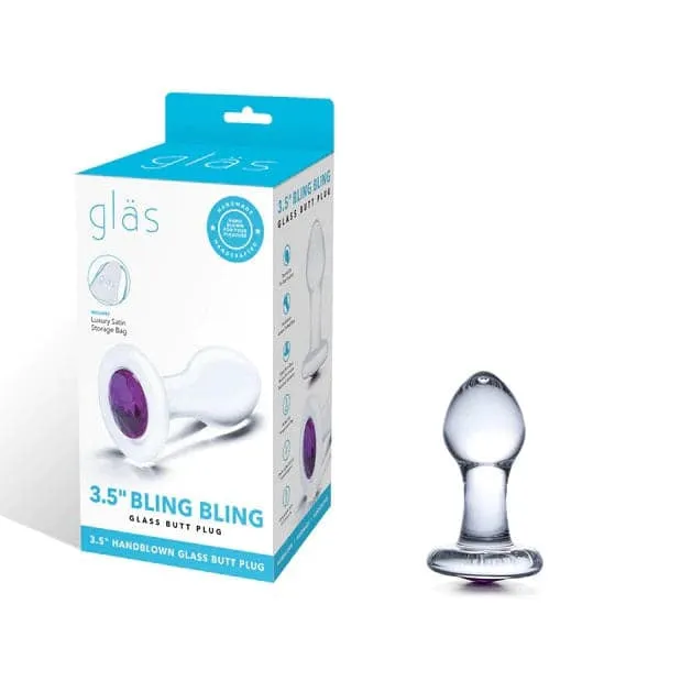 Bling Bling Glass Butt Plug (3.5")