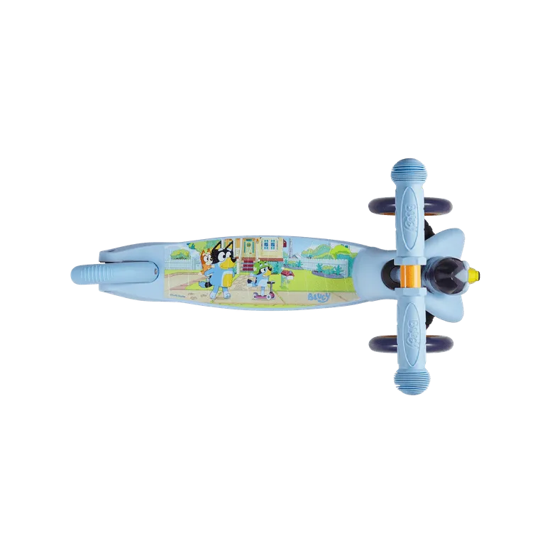 Bluey Ride-N-Glide Buddies 3D Toddler Scooter, 3 Wheel Scooter for Kids Ages 3 