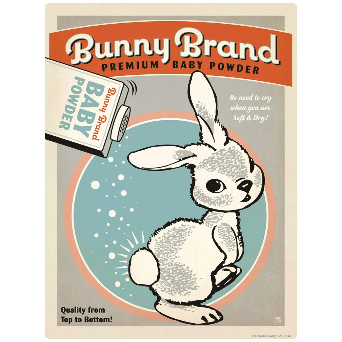 Bunny Brand Baby Powder Vinyl Sticker