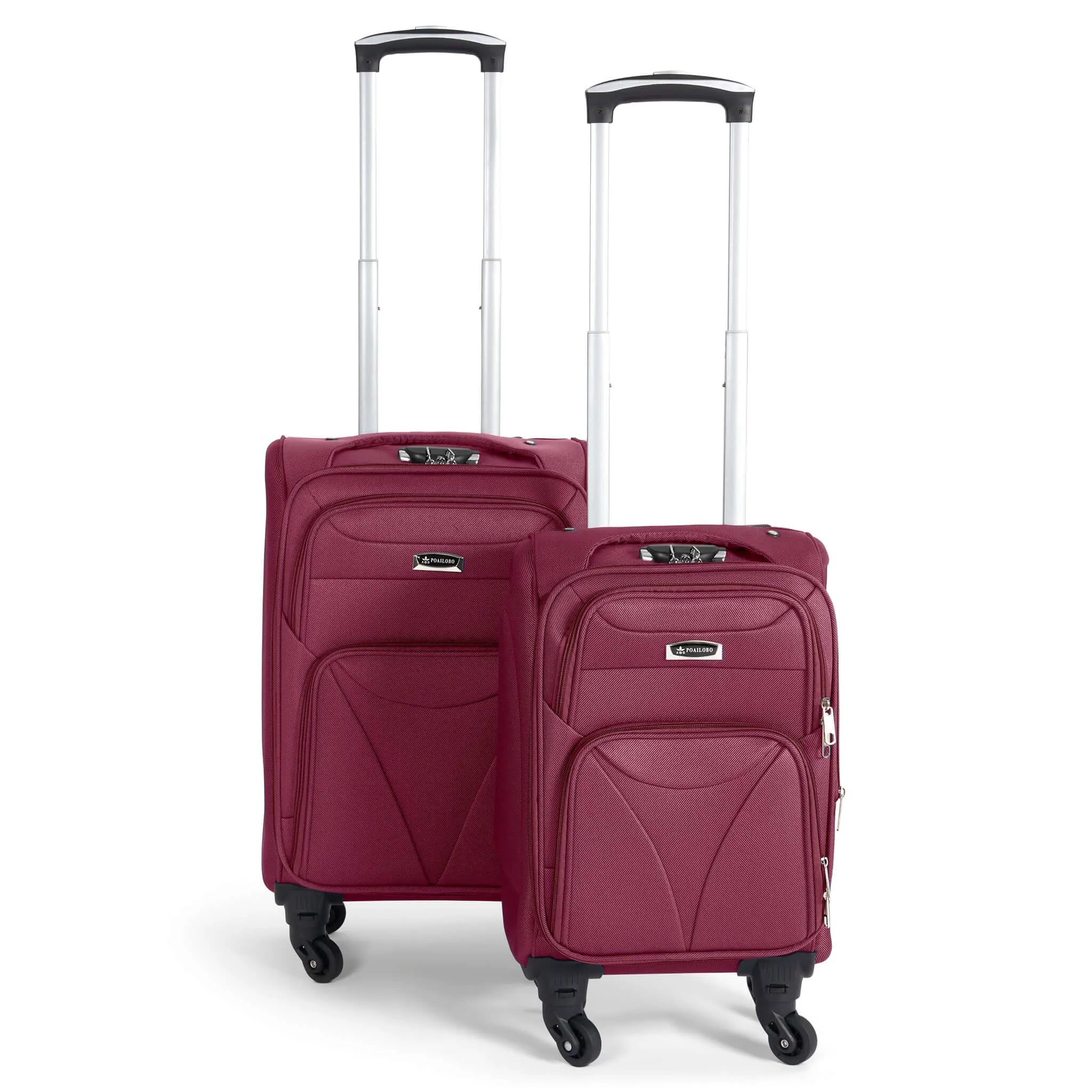 Cabin Bag Luggage Suitcase Set On Wheels Set of 2, Assorted Colours