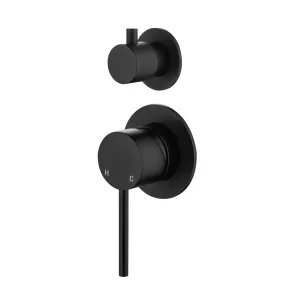 CLIO Shower / Bath Mixer with Divertor Matte Black