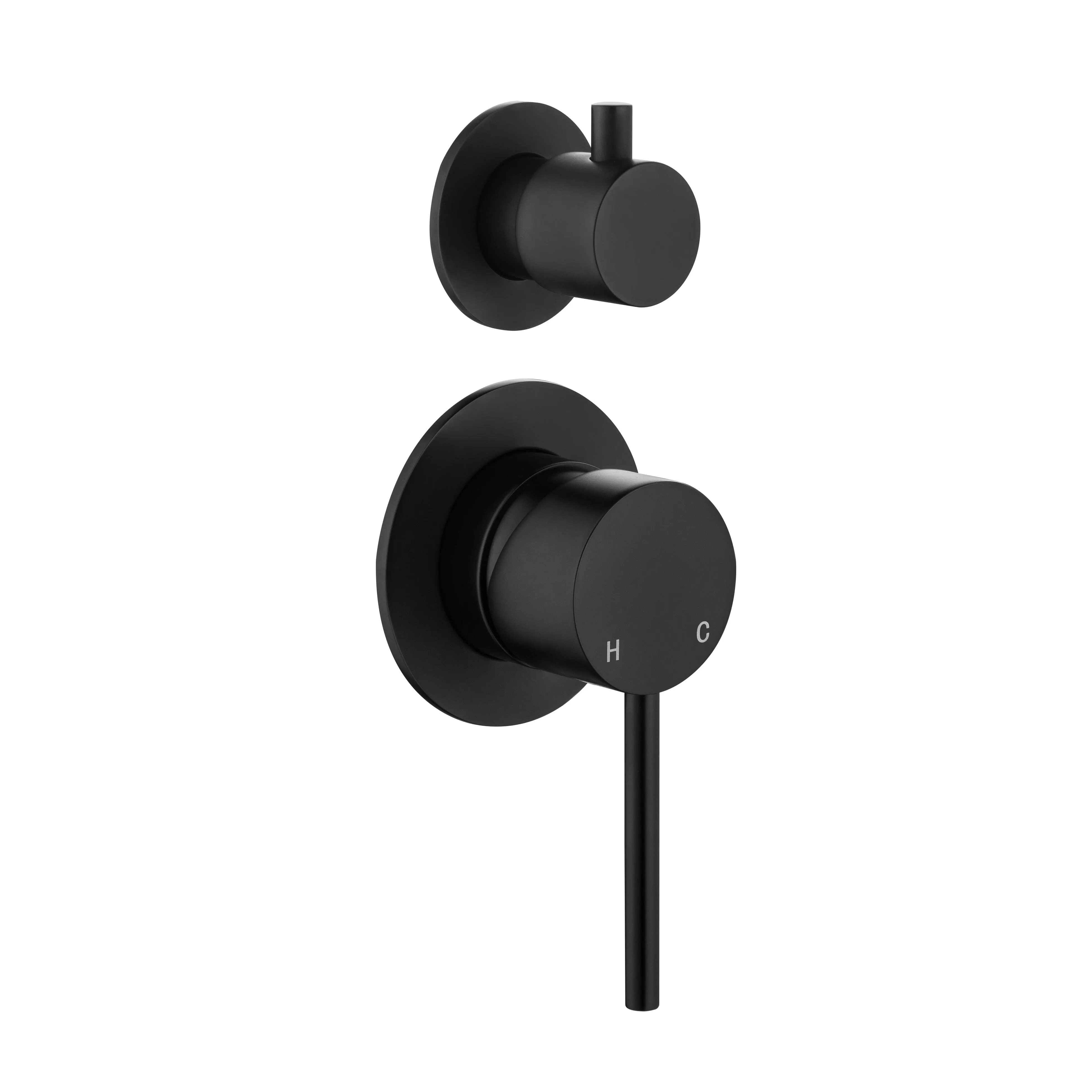 CLIO Shower / Bath Mixer with Divertor Matte Black
