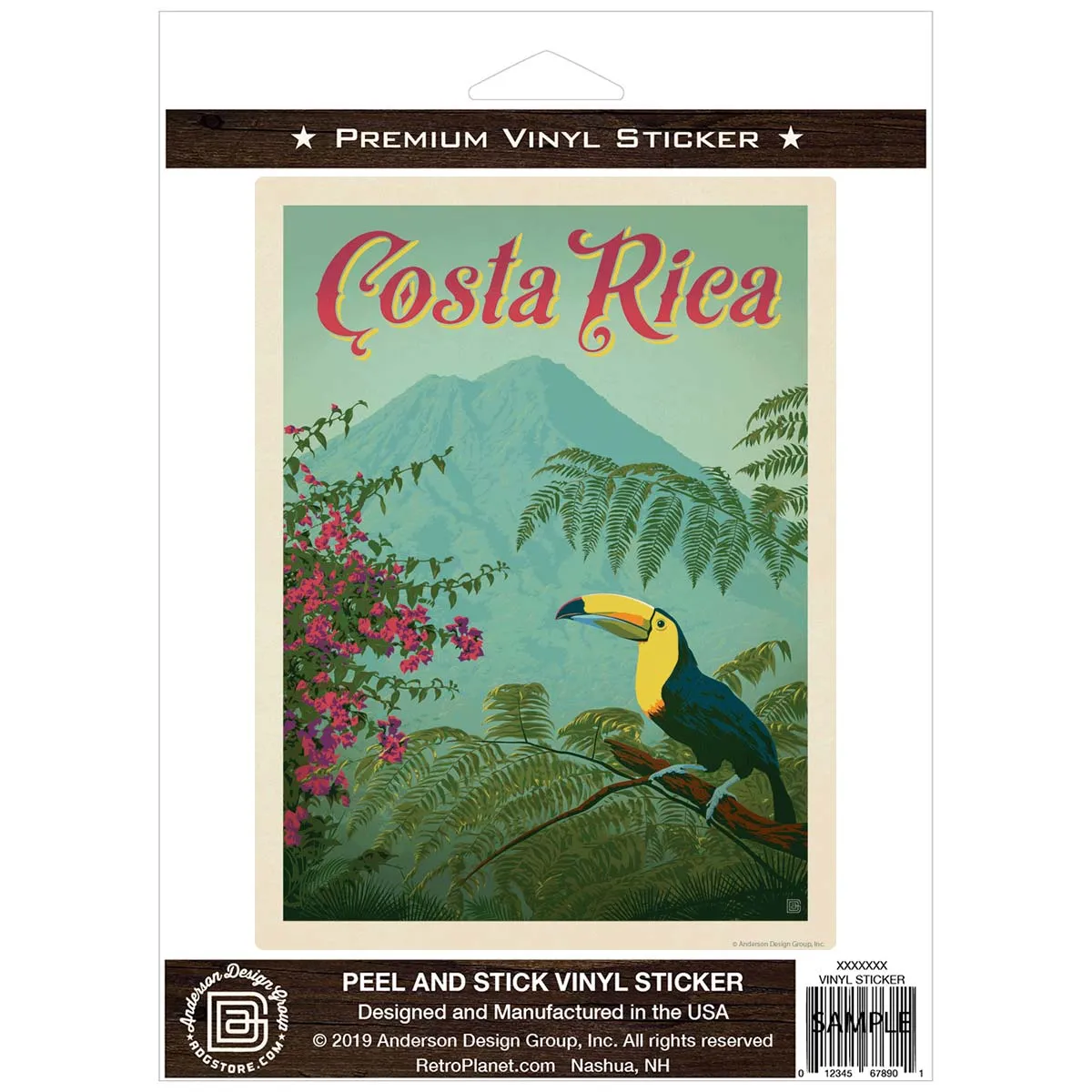 Costa Rican Toucan Vinyl Sticker