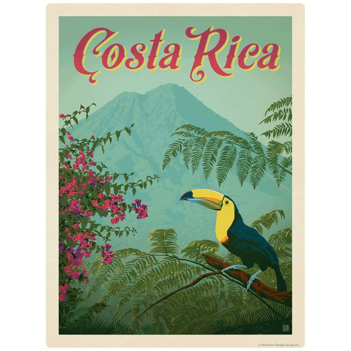 Costa Rican Toucan Vinyl Sticker
