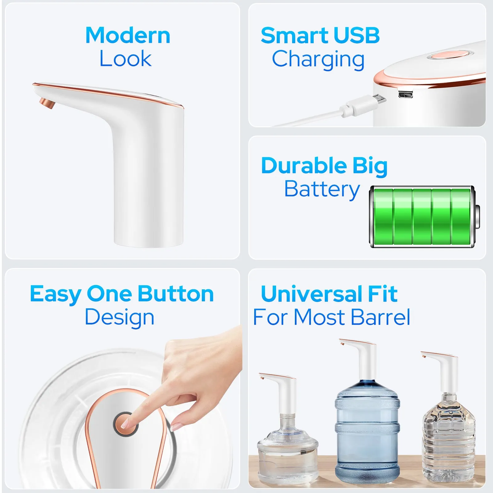 COSTAR Water Dispenser Pump (Elegant White)