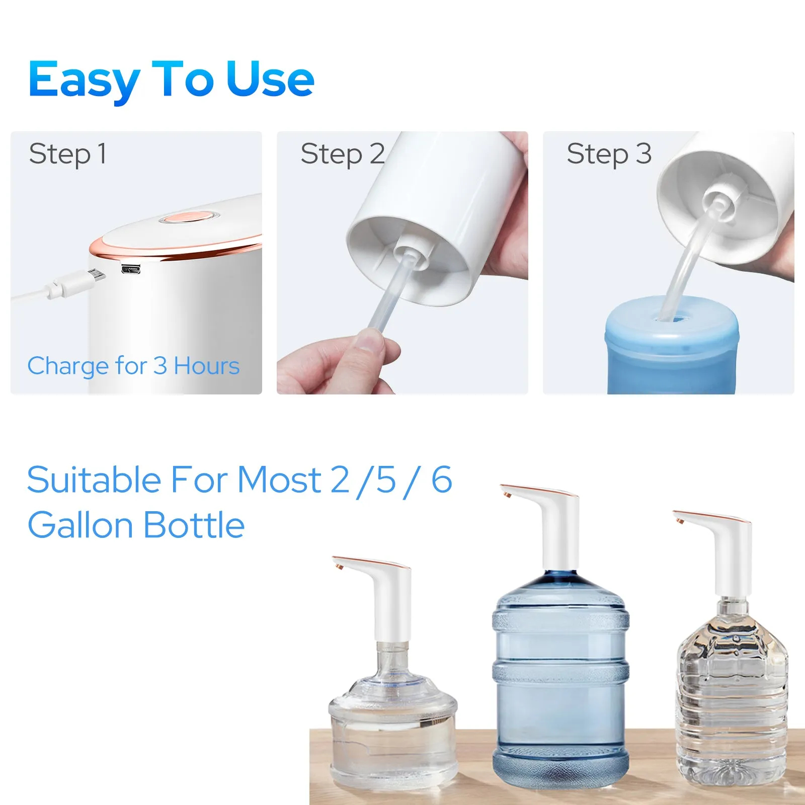 COSTAR Water Dispenser Pump (Elegant White)