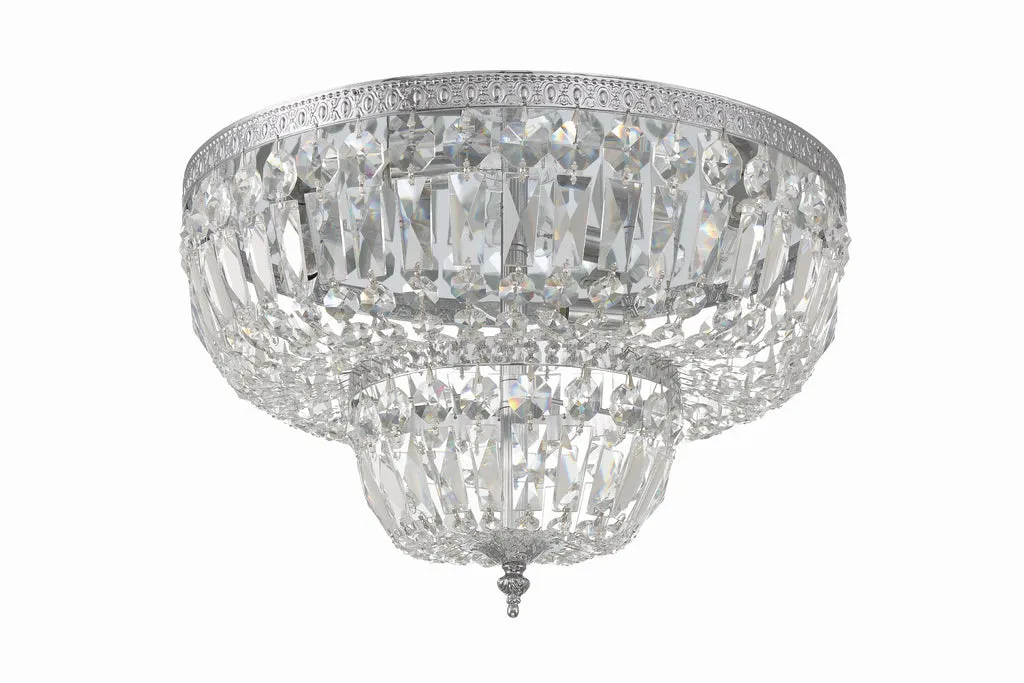 Crystorama 4 Light Spectra Crystal Polished Chrome Flush Mount