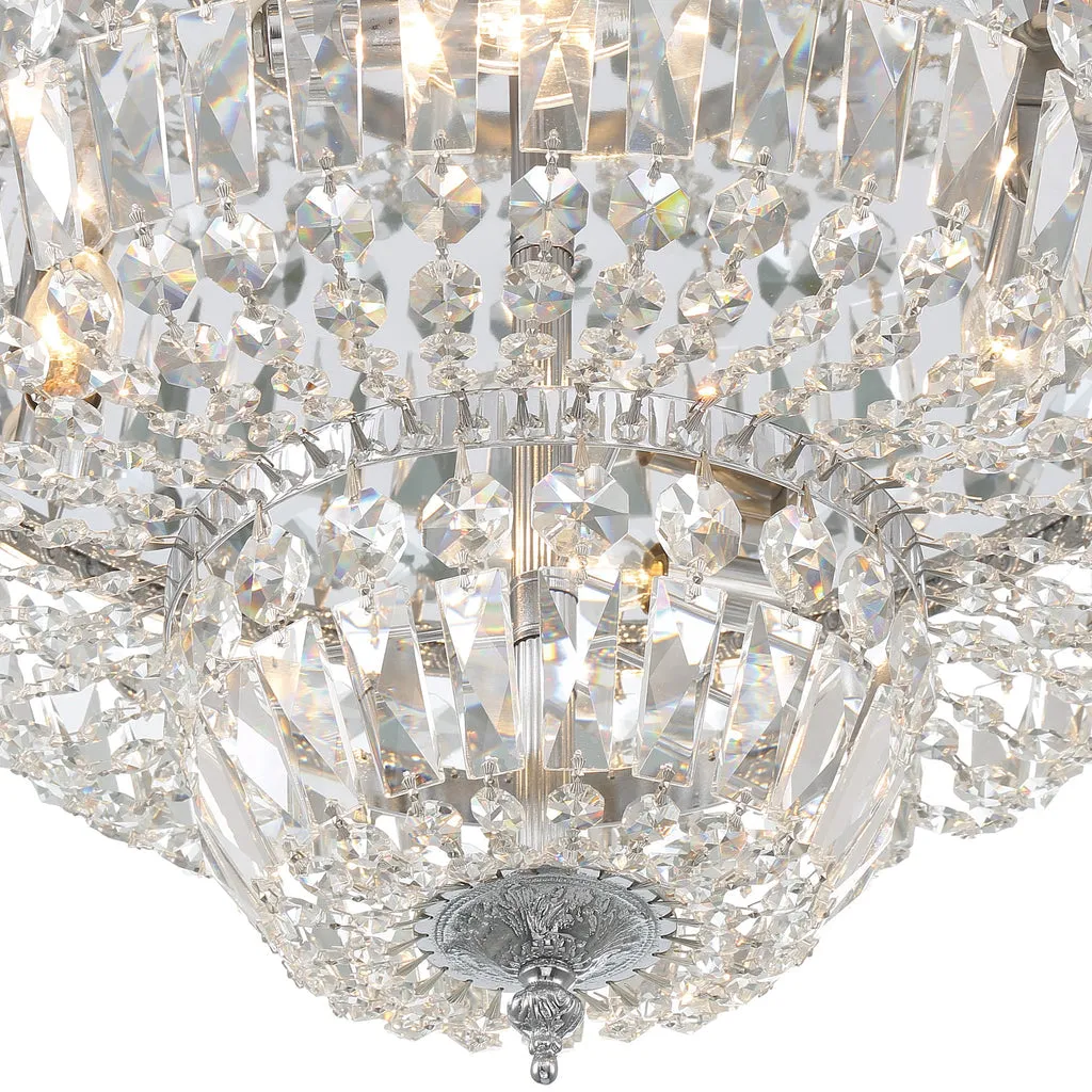 Crystorama 4 Light Spectra Crystal Polished Chrome Flush Mount