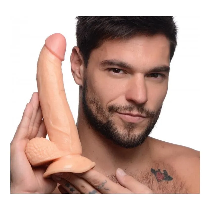 Curved Suction Cup Dildo White
