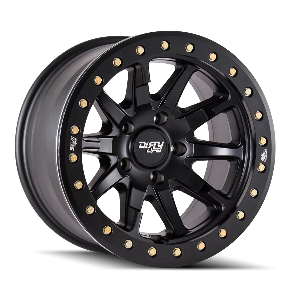 DIRTY LIFE 9304 | MATTE BLACK W/SIMULATED RING | 6x139.7 | 20x9 | 0mm