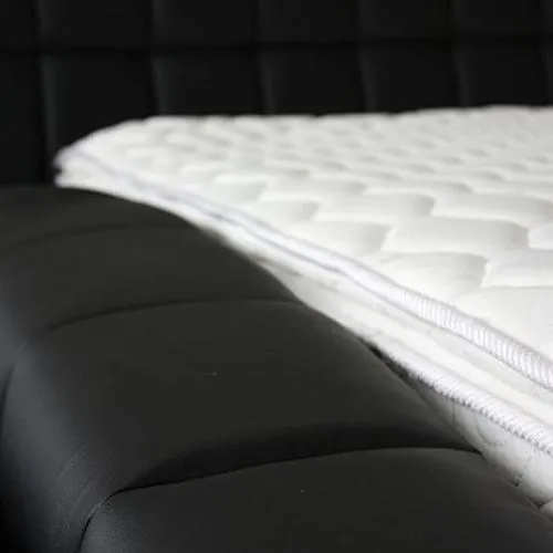 Elegance Leather Bed Frame King Black