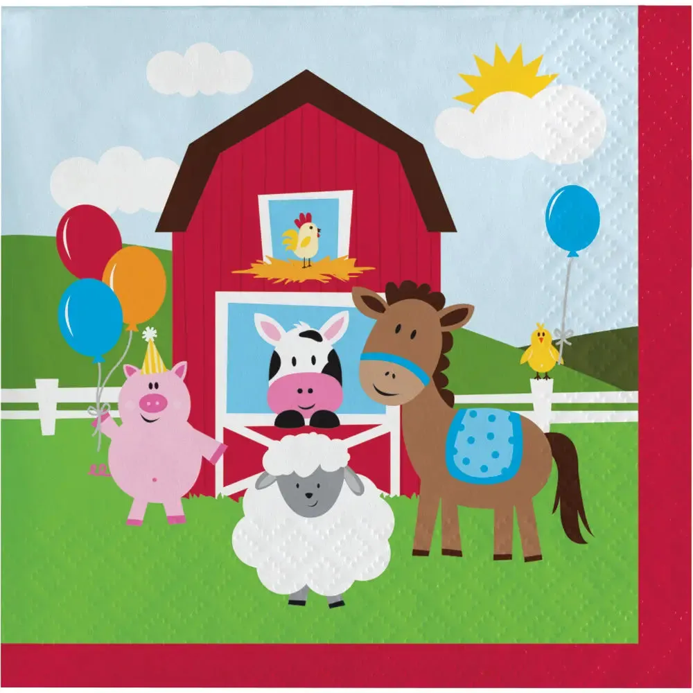 Farmhouse Fun Napkins - Beverage 16 Pkt