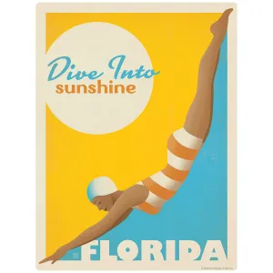 Florida Dive Into Sunshine Vinyl Sticker