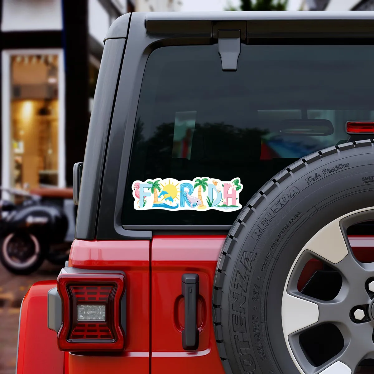 Florida Whimsical Animals Die Cut Vinyl Sticker