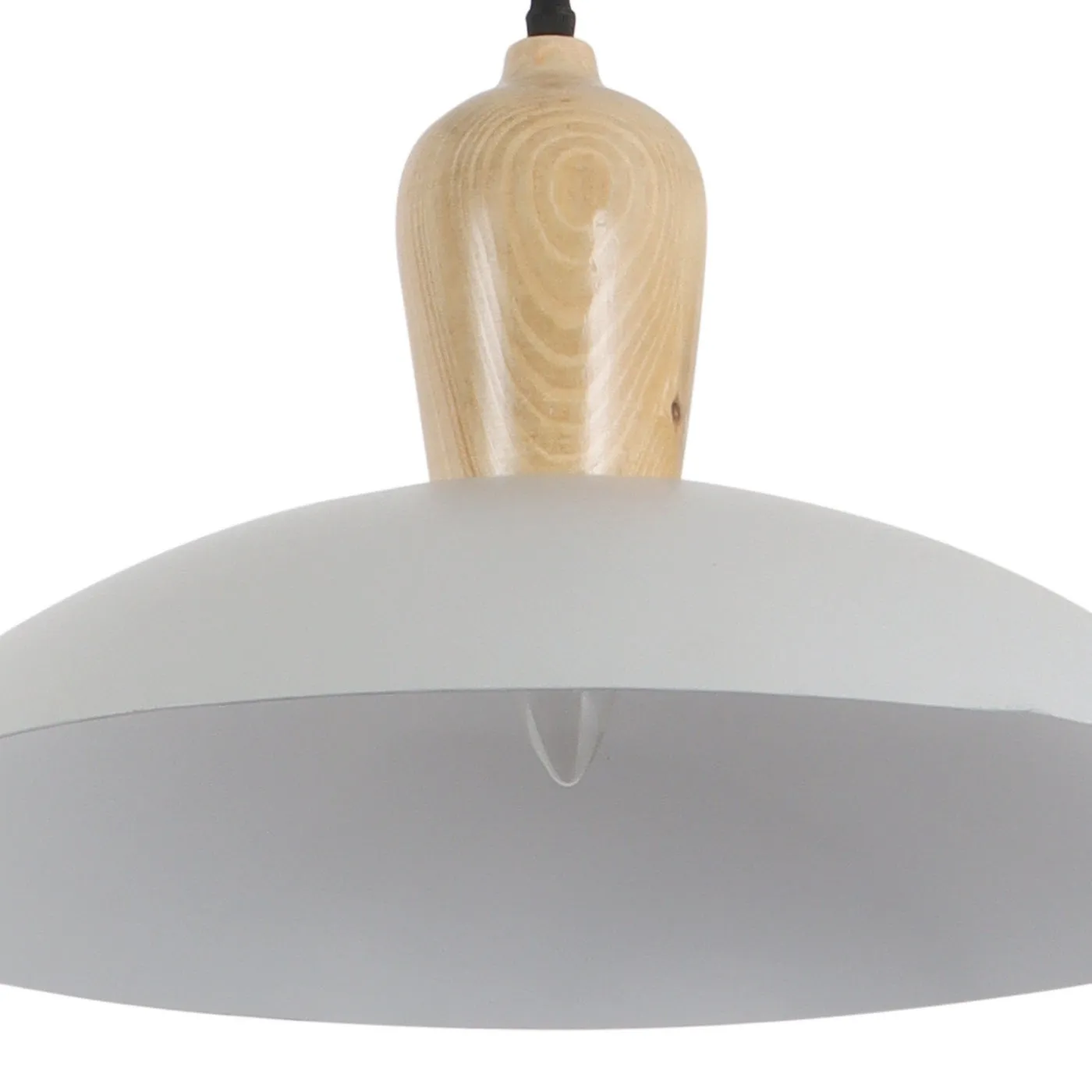 GREY Metal Hanging Light - JNO-02-gy - Included Bulb