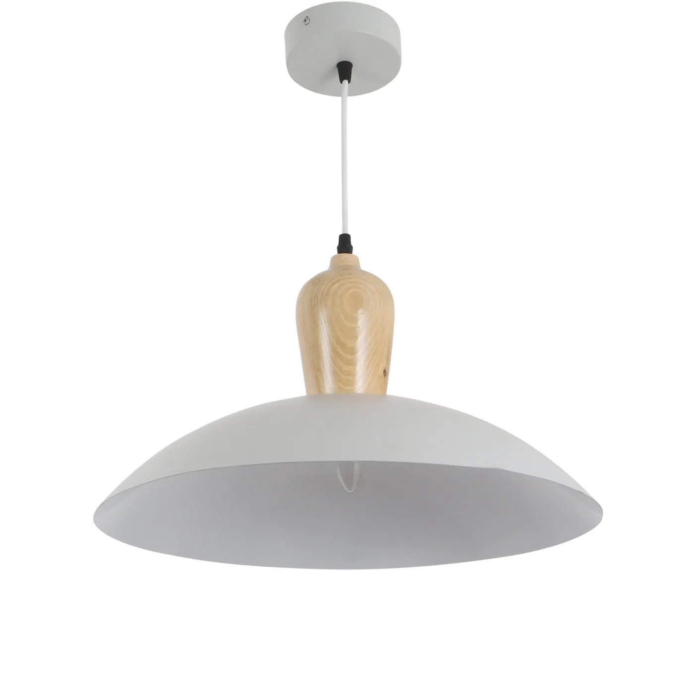 GREY Metal Hanging Light - JNO-02-gy - Included Bulb