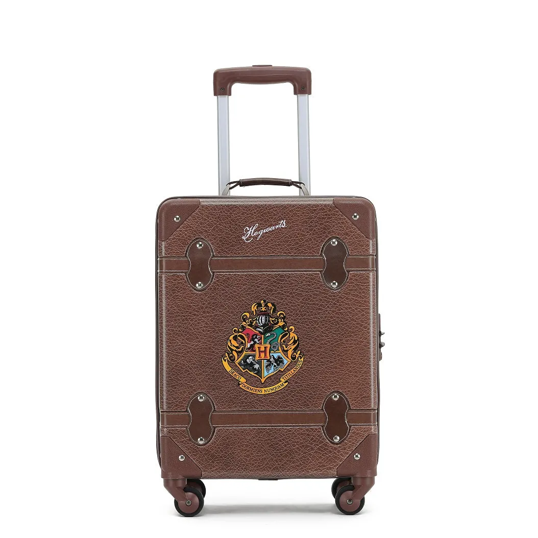 Harry Potter - Hogwarts WB030 20in Small 4 Wheel Hard Suitcase - Brown
