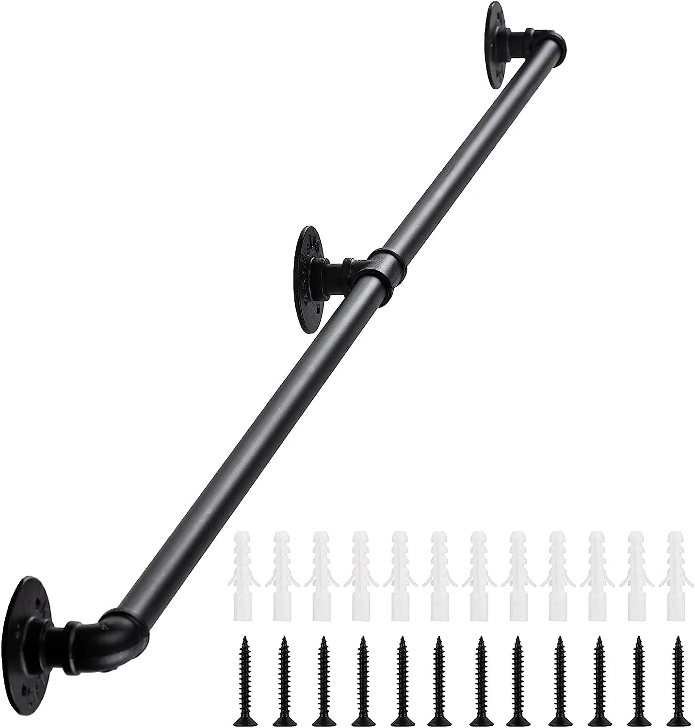 Industrial Pipe Stair Handrail-210CM