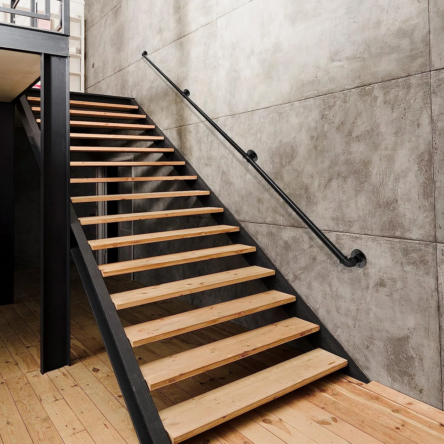 Industrial Pipe Stair Handrail-210CM