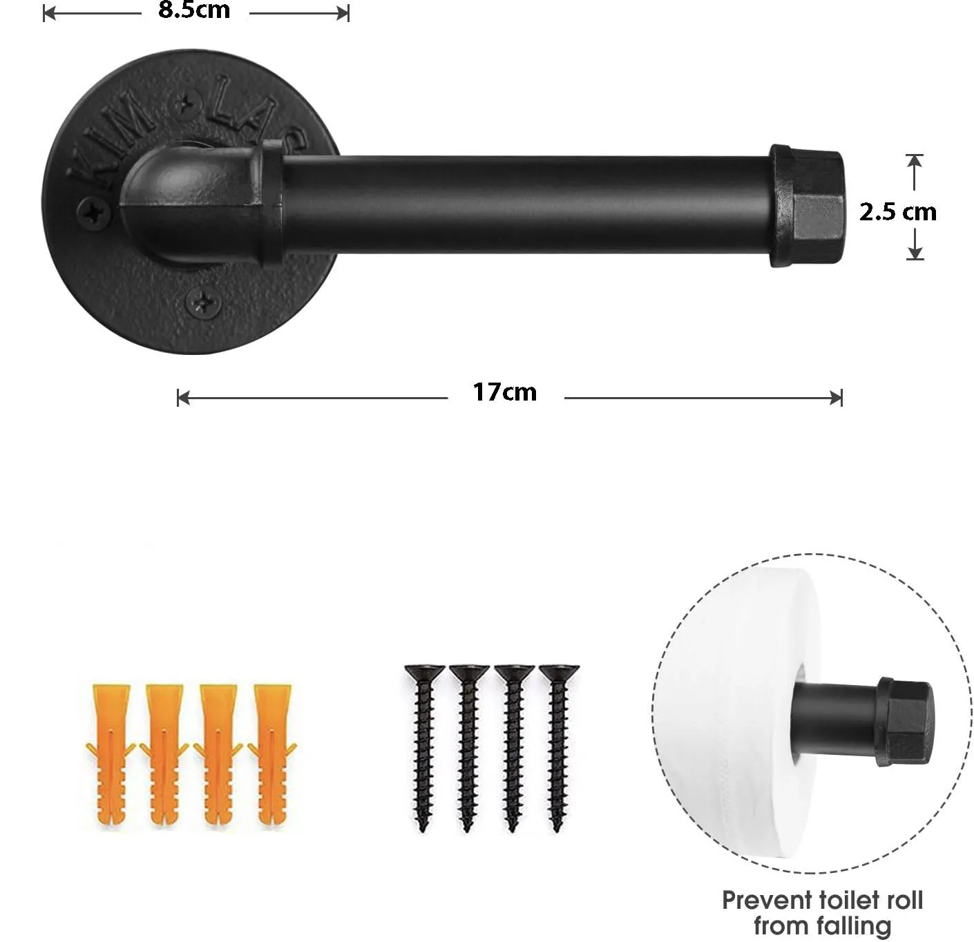 Industrial Pipe Toilet Paper Holder