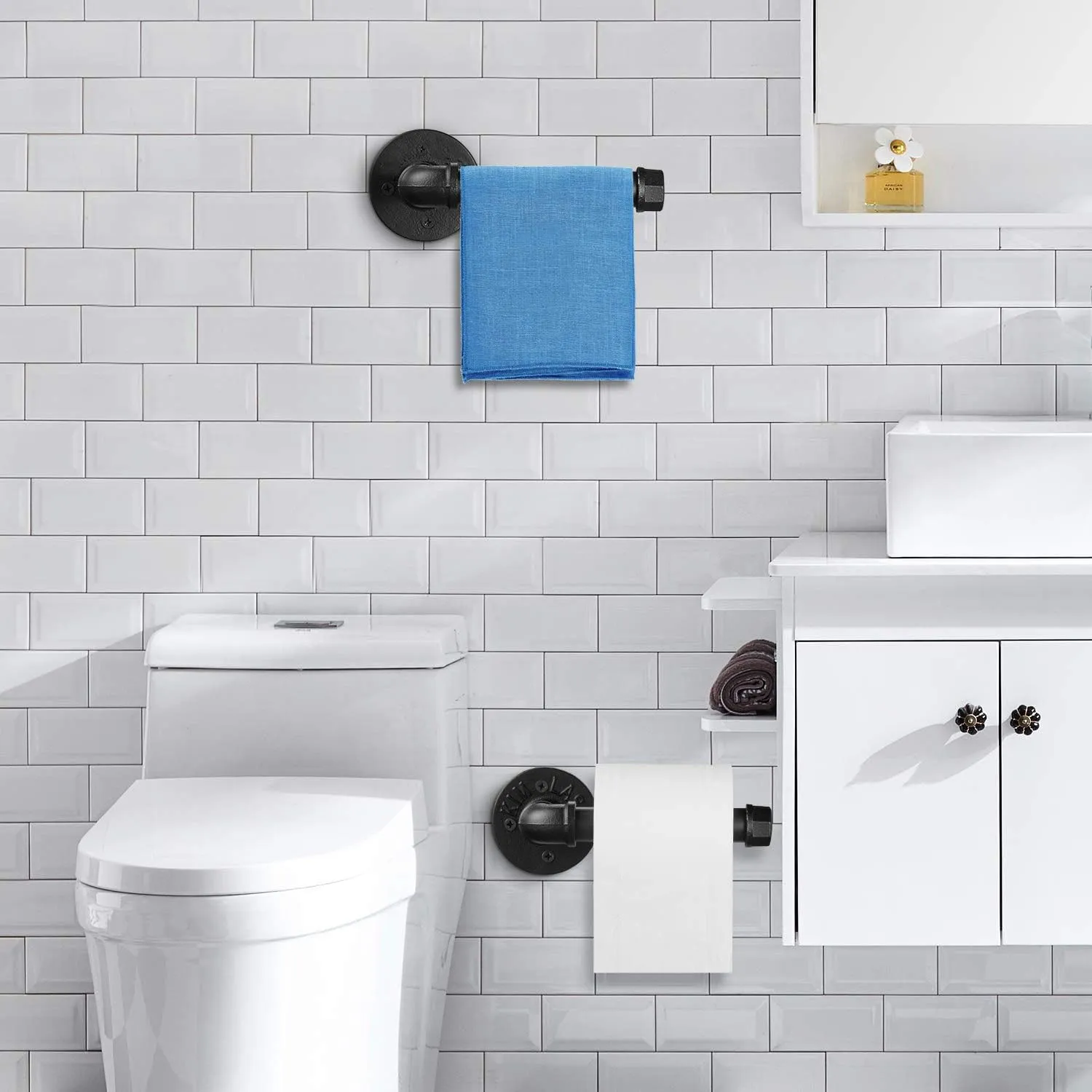 Industrial Pipe Toilet Paper Holder