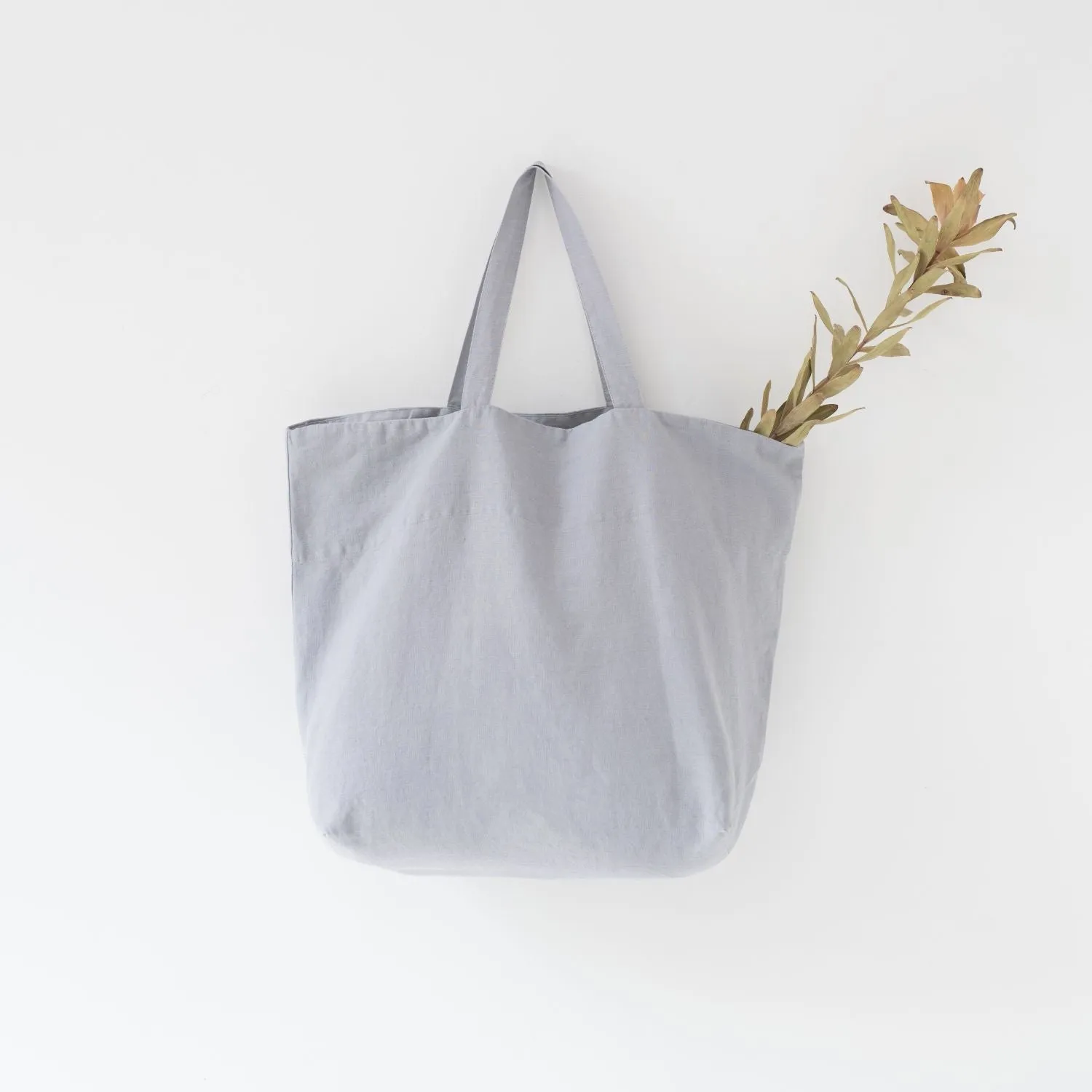 Light Grey Large Linen Bag