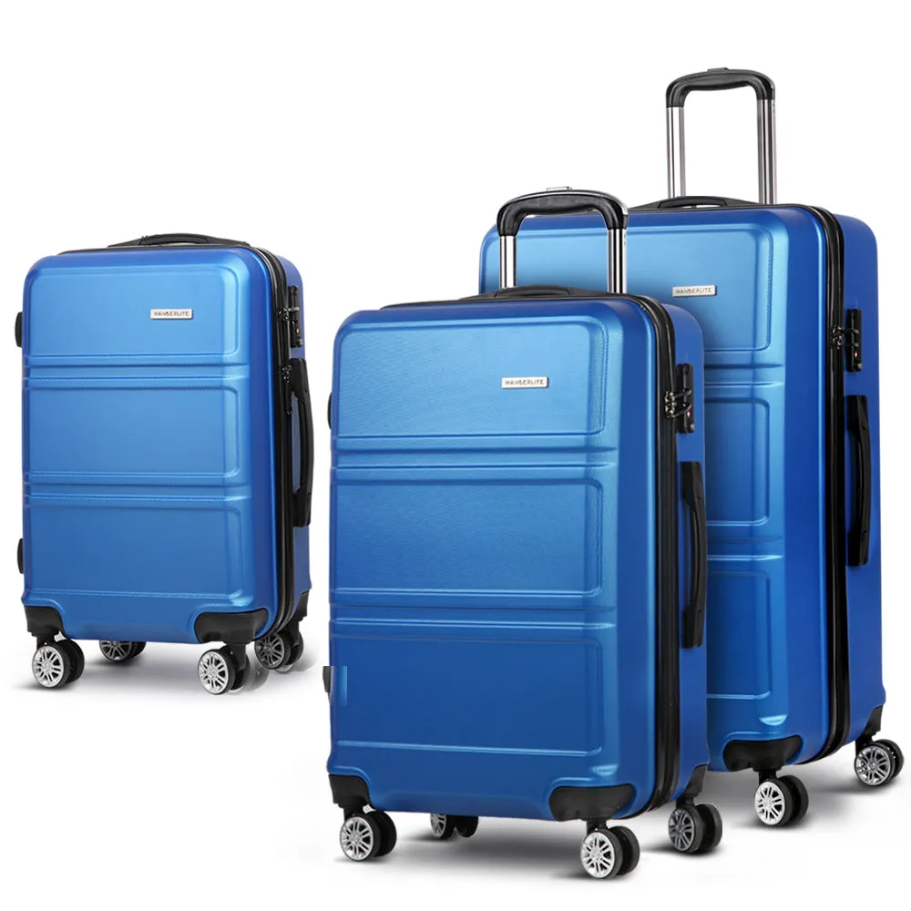 Lightweight 3pc Hard Shell Luggage Set with TSA Lock - Wanderlite