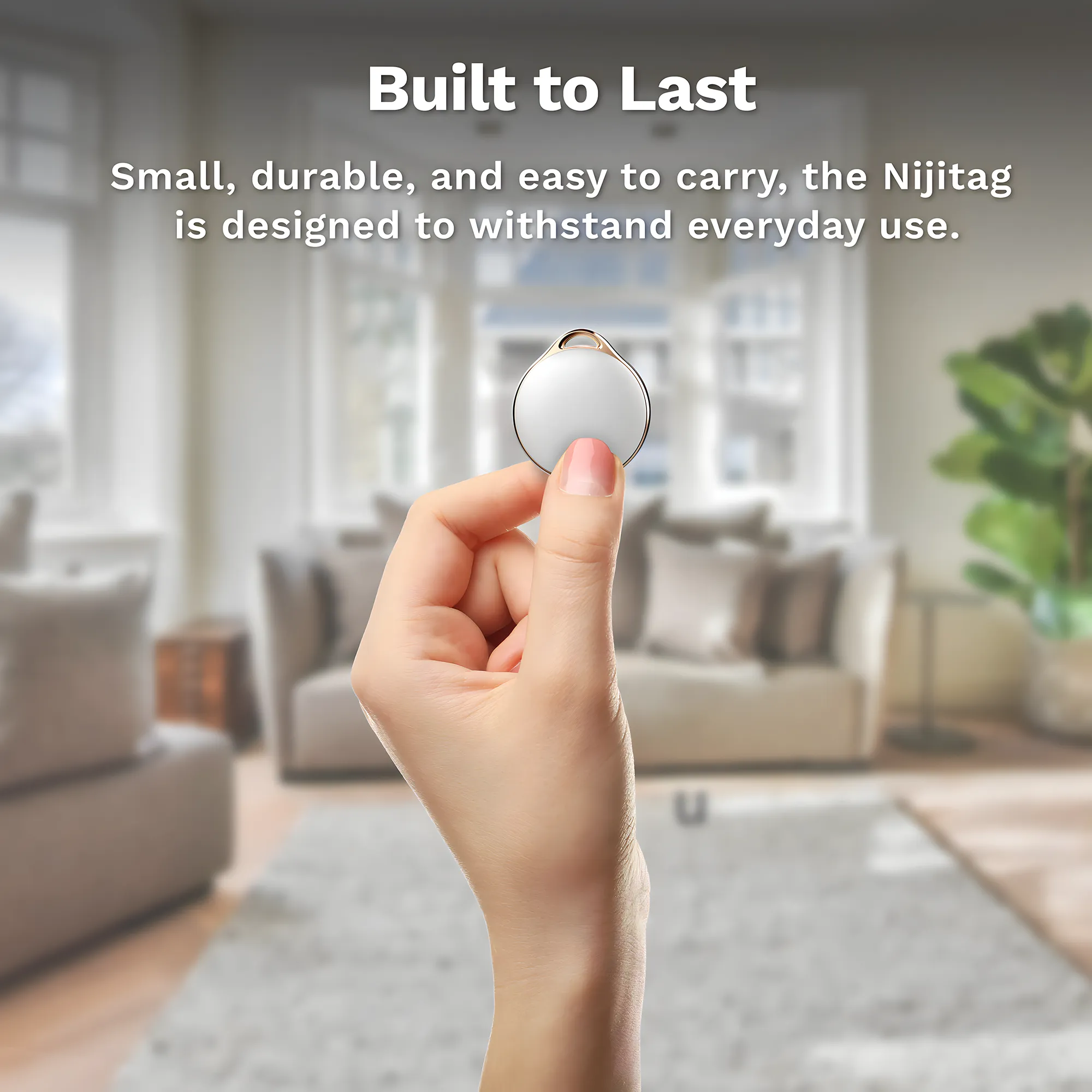 LINKSTYLE NIJITAG Smart Tracker Tag (Pearl White/Charcoal Gray)