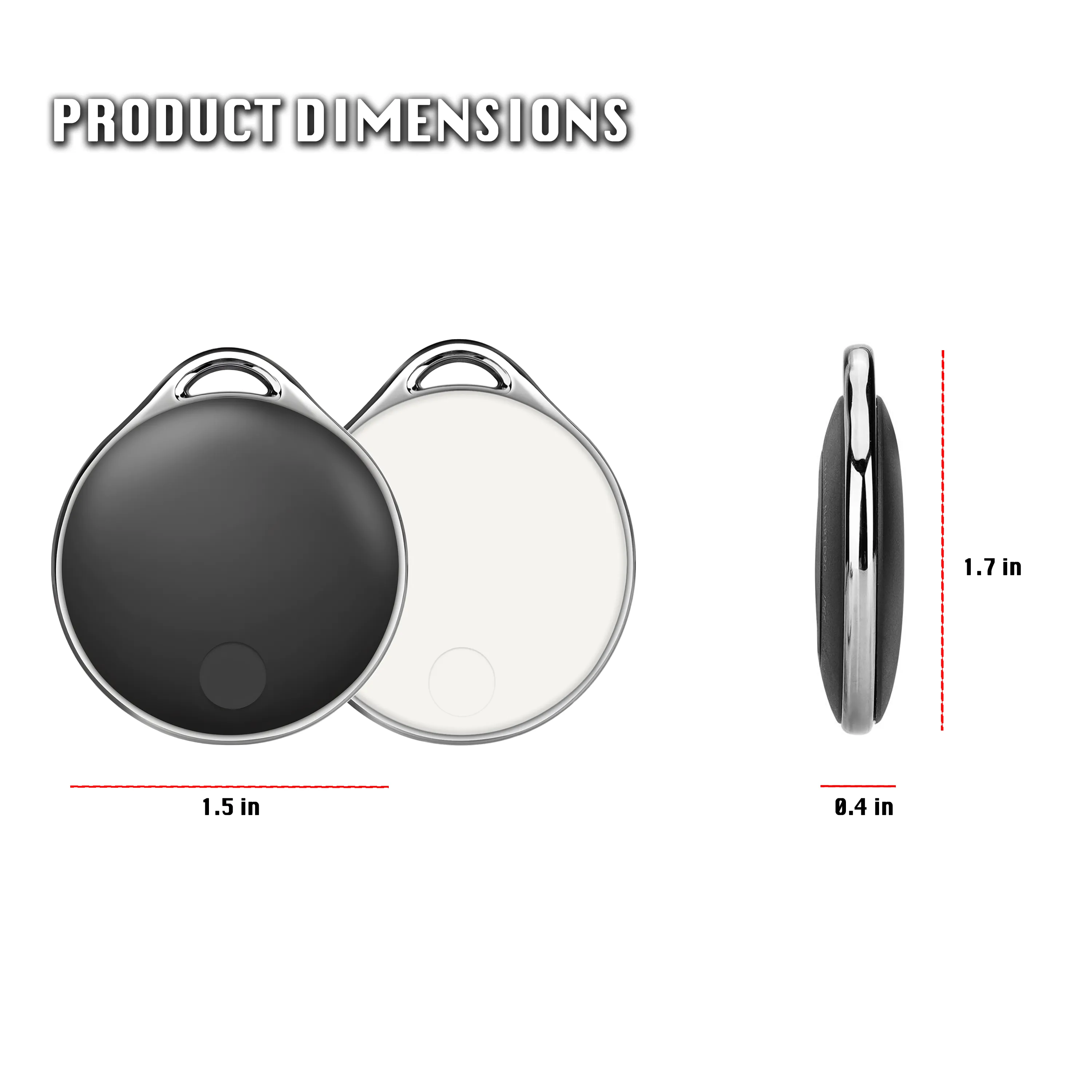 LINKSTYLE NIJITAG Smart Tracker Tag (Pearl White/Charcoal Gray)