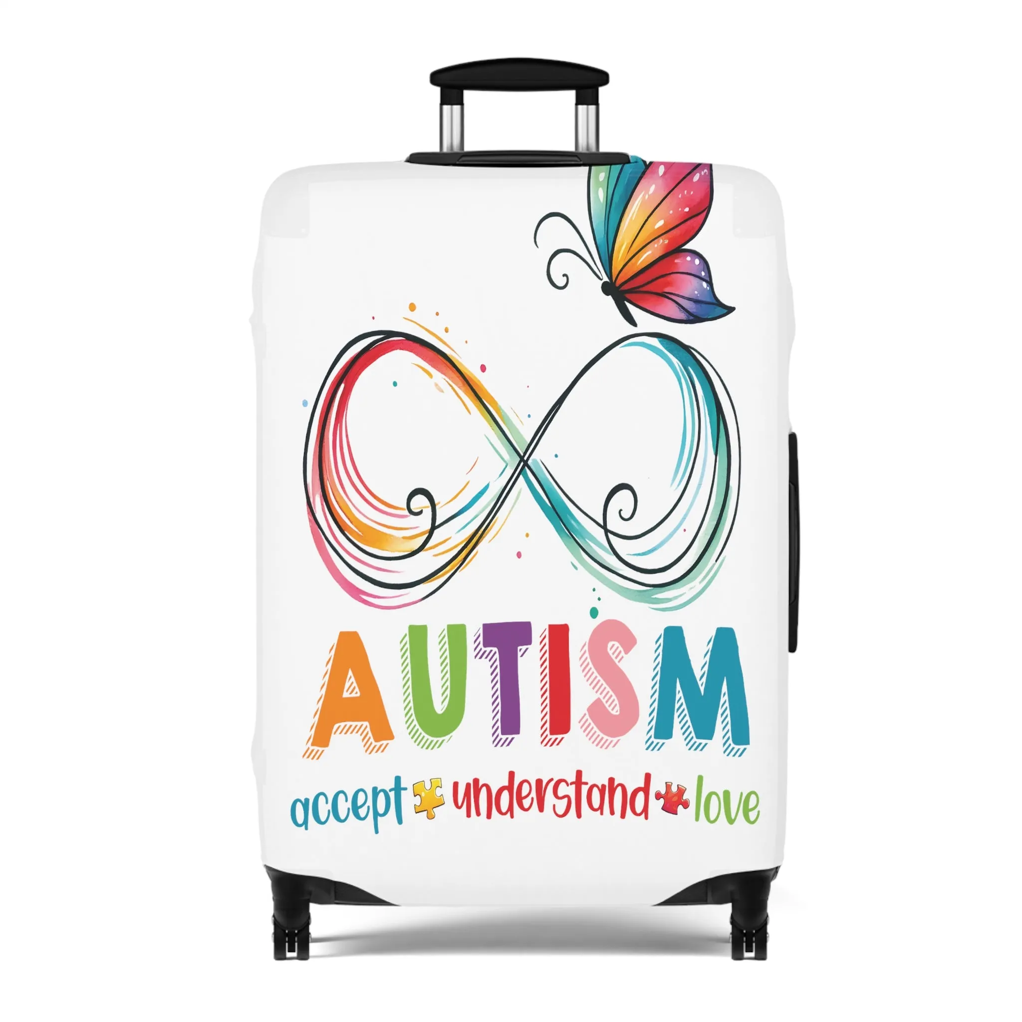 Luggage Cover, Autism, Accept, Understand, Love, awd-1074