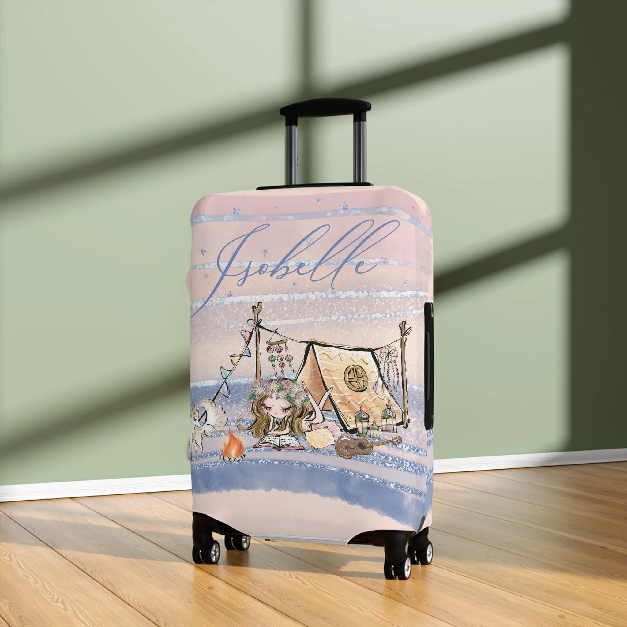 Luggage Cover, Free Spirit, Brunette Hair