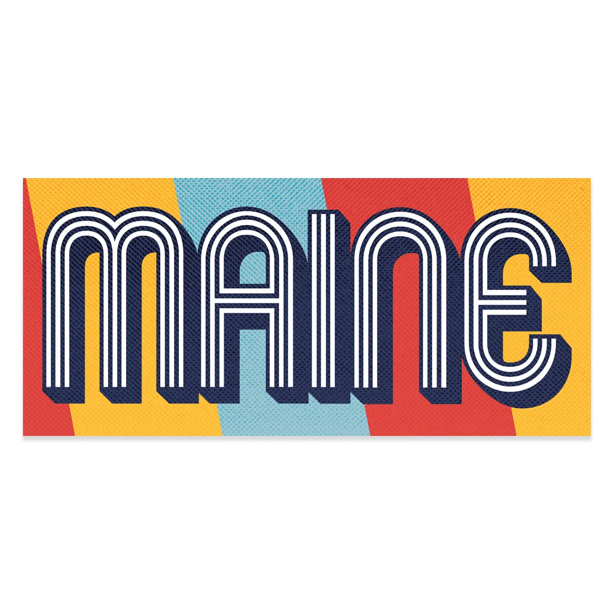 Maine Retro Style Font Die Cut Vinyl Sticker