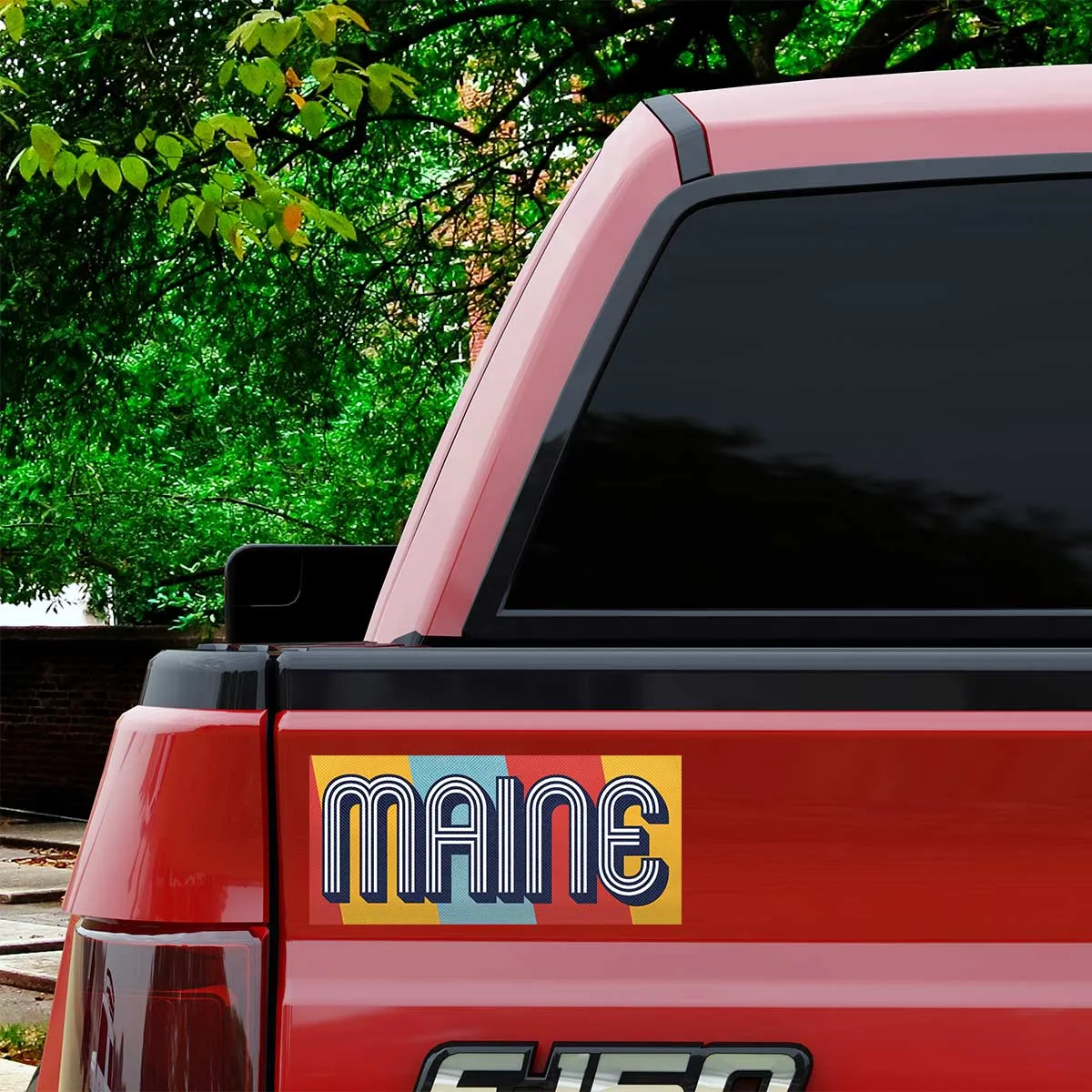Maine Retro Style Font Die Cut Vinyl Sticker