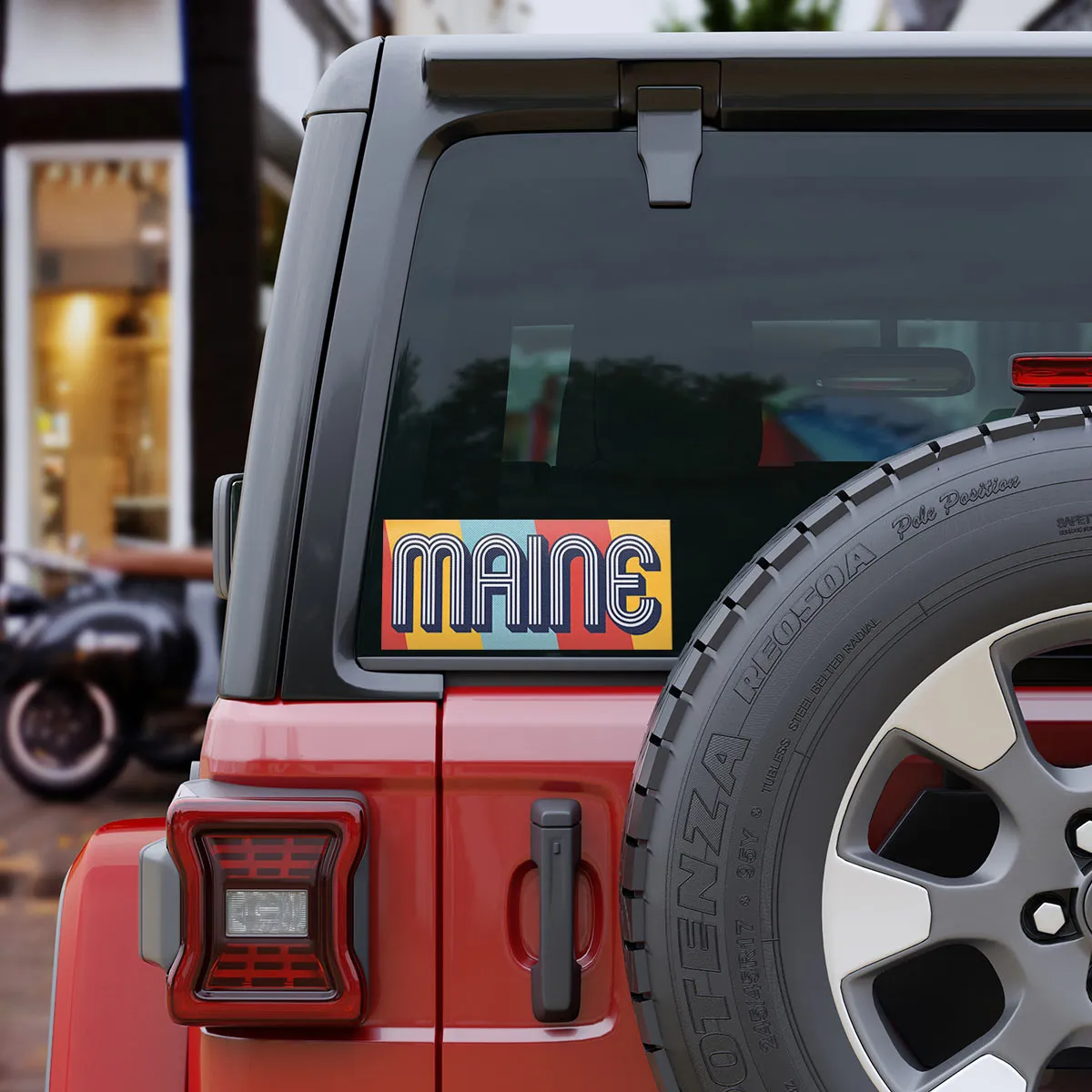 Maine Retro Style Font Die Cut Vinyl Sticker