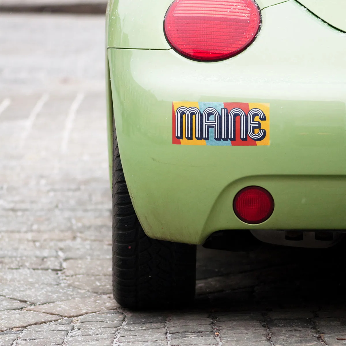 Maine Retro Style Font Die Cut Vinyl Sticker