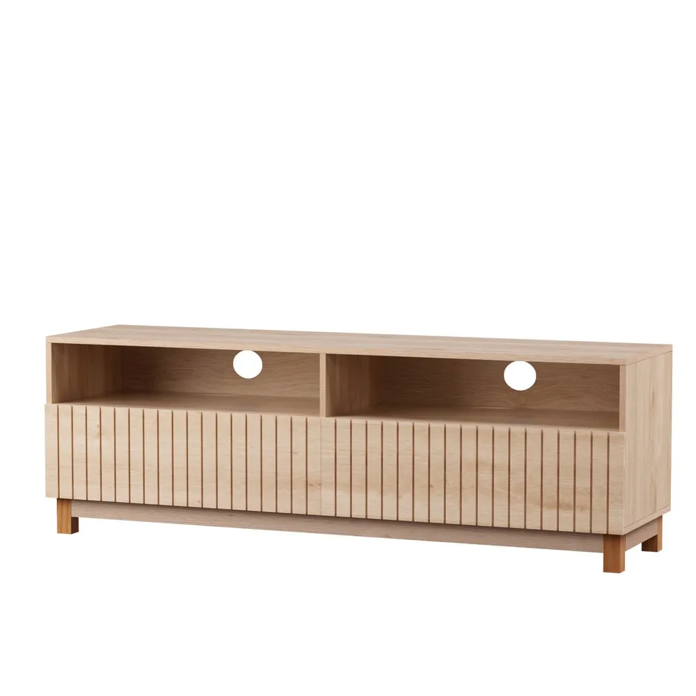 Marble-Effect TV Cabinet with Drawers & Shelves - Artiss