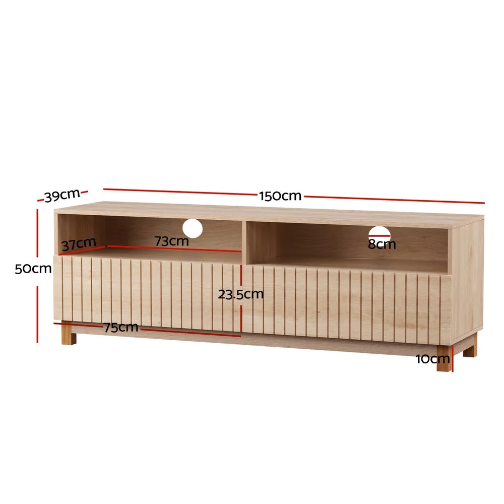 Marble-Effect TV Cabinet with Drawers & Shelves - Artiss