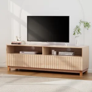 Marble-Effect TV Cabinet with Drawers & Shelves - Artiss