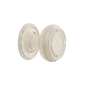 Mission Brass 1 3/8" Cabinet Knob with Classic Rose in Polished Nickel